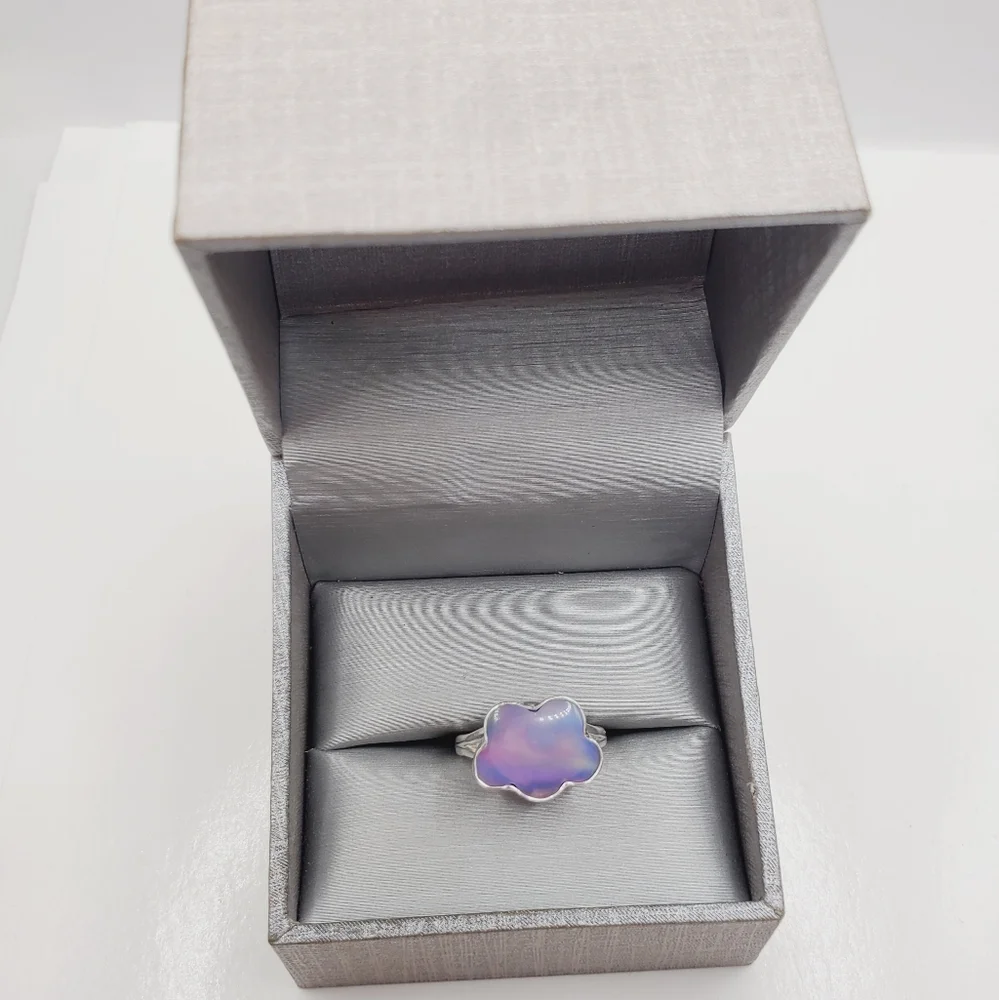 Aurora Opal Cloud 925 Sterling Silver Ring
